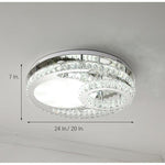 Lumina Crystal Flush Mount Ceiling Light in Stainless Steel