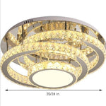 Lumina Flush Mount Ceiling Light in Acrylic and Stainless Steel