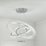 Lumina Wave Crystal LED Chandelier in Stainless Steel