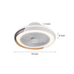 Modern Flush Mount Bladeless Ceiling Fan with Dimmable LED Light