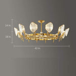 Lumière Ring Crystal Chandelier in Gold Brass – Modern Ceiling Light