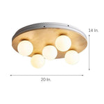 Nordic 5 Light Round Plane Bubble Ceiling Light