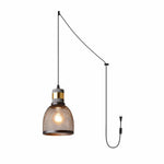 Cement Mesh Pendant Light – Plug-In, Perforated Iron Shade