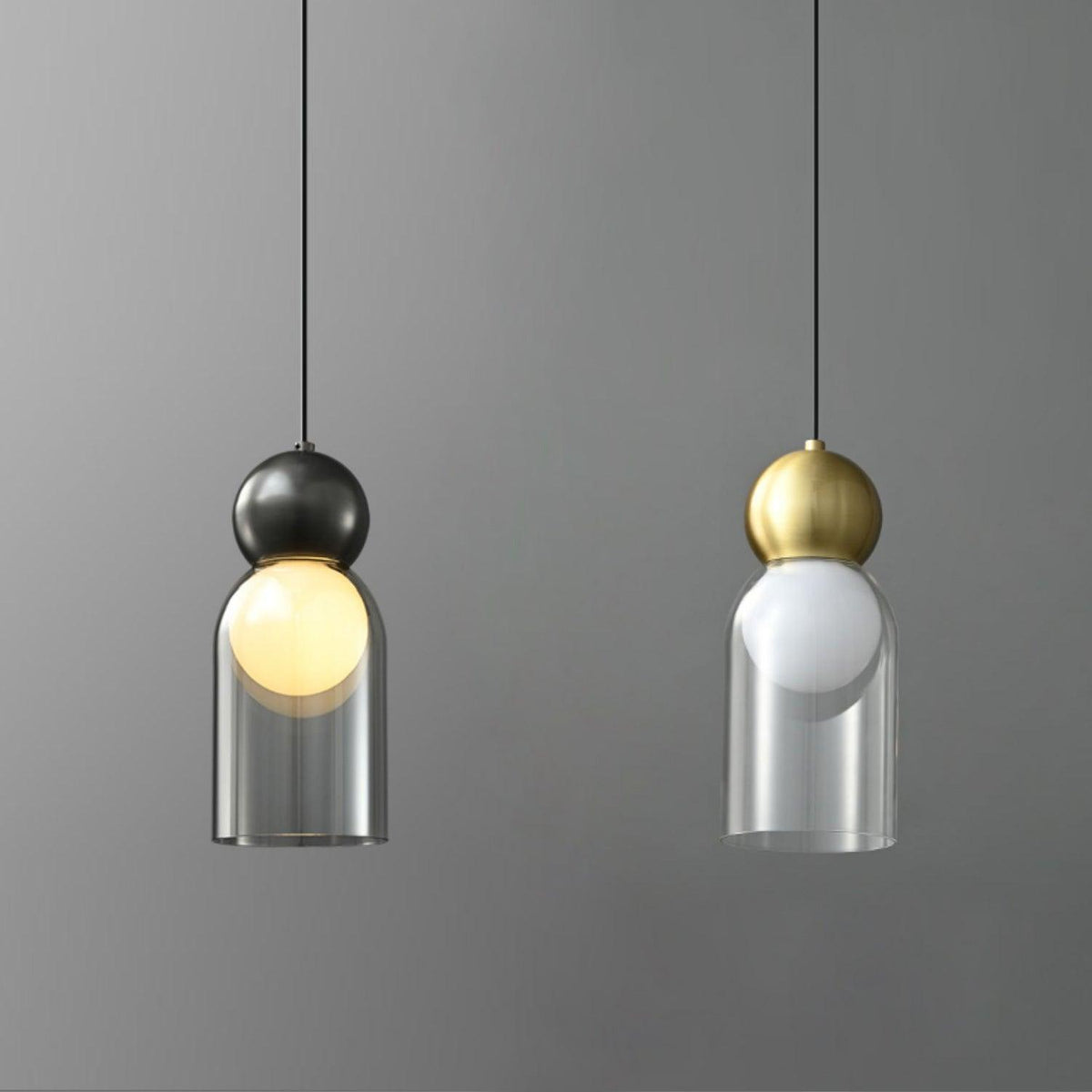Dani Brass Pendant Light – Modern Nordic Glass Ceiling Lamp for Dining & Kitchen