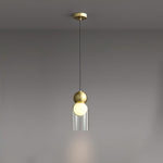 Dani Brass Pendant Light – Modern Nordic Glass Ceiling Lamp for Dining & Kitchen