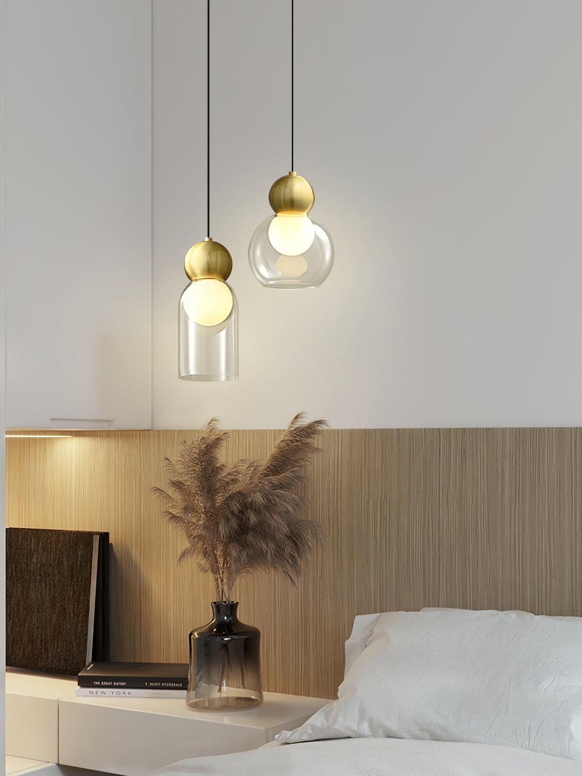 Dani Brass Pendant Light – Modern Nordic Glass Ceiling Lamp for Dining & Kitchen