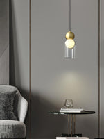 Dani Brass Pendant Light – Modern Nordic Glass Ceiling Lamp for Dining & Kitchen