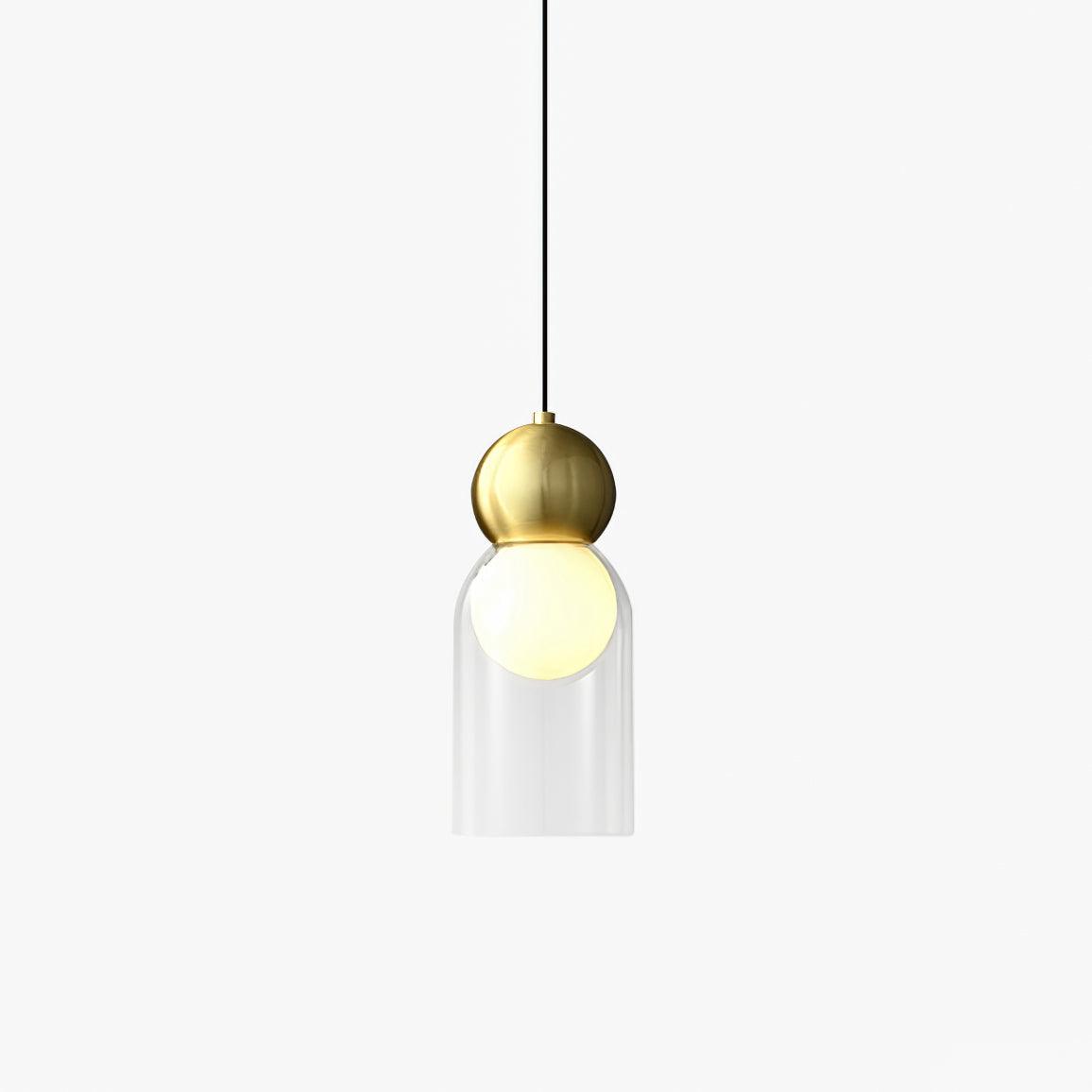 Dani Brass Pendant Light – Modern Nordic Glass Ceiling Lamp for Dining & Kitchen