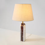 Virello Marble Table Lamp – Sculptural Modern Lighting with Brass Accents