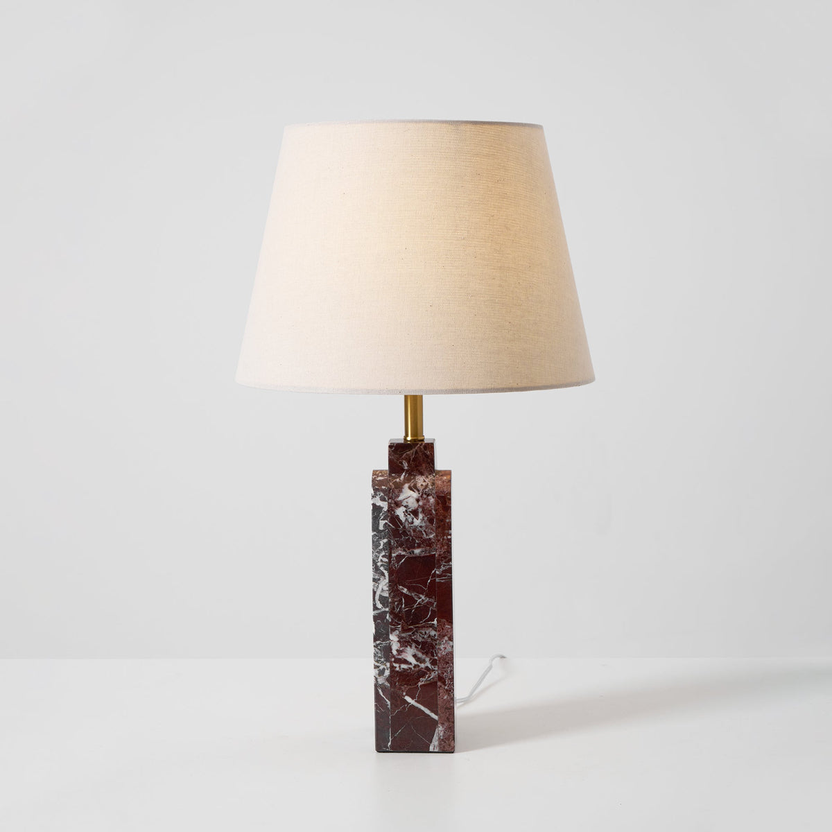 Virello Marble Table Lamp – Sculptural Modern Lighting with Brass Accents