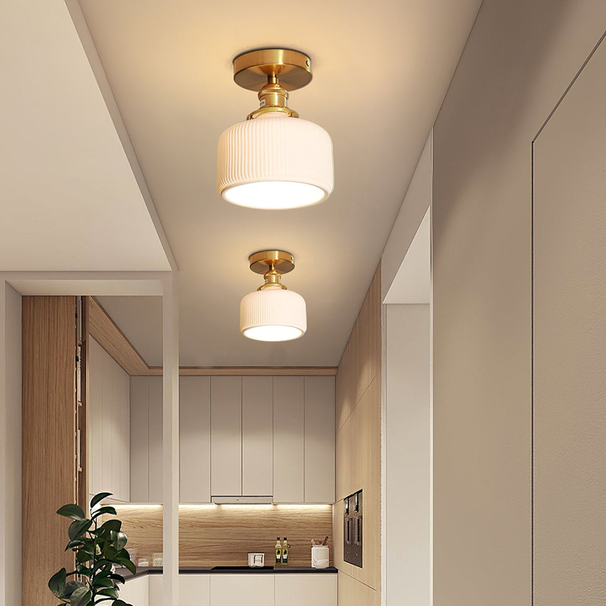 Das Brass Ceramic Ceiling Lamp