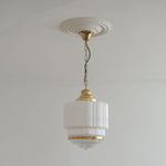 Dean Brass and Glass Pendant Light for Dining Room and Kitchen Island