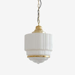 Dean Brass and Glass Pendant Light for Dining Room and Kitchen Island