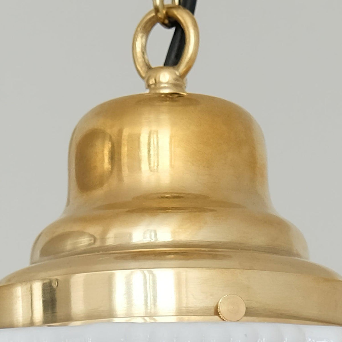 Dean Brass and Glass Pendant Light for Dining Room and Kitchen Island
