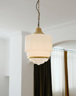 Dean Brass and Glass Pendant Light for Dining Room and Kitchen Island
