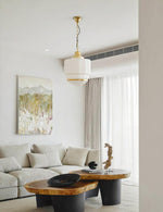 Dean Brass and Glass Pendant Light for Dining Room and Kitchen Island