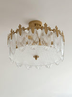 Decorative Pattern Glass Round Chandelier