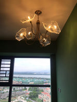 Delicate Lotus Leaf Chandelier