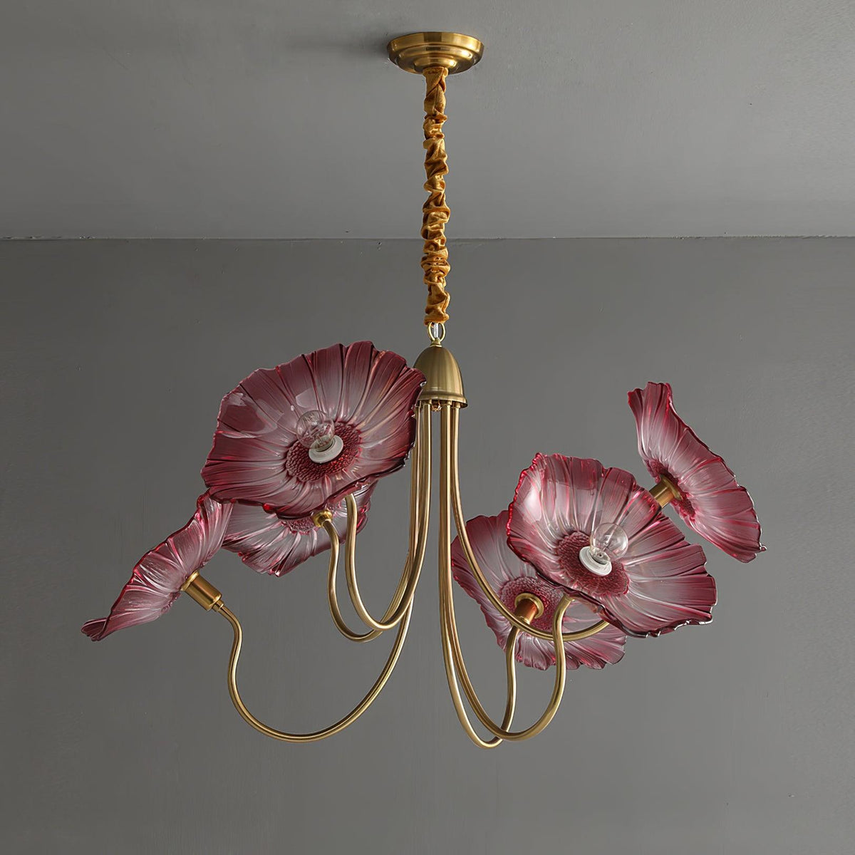 Delicate Lotus Leaf Chandelier