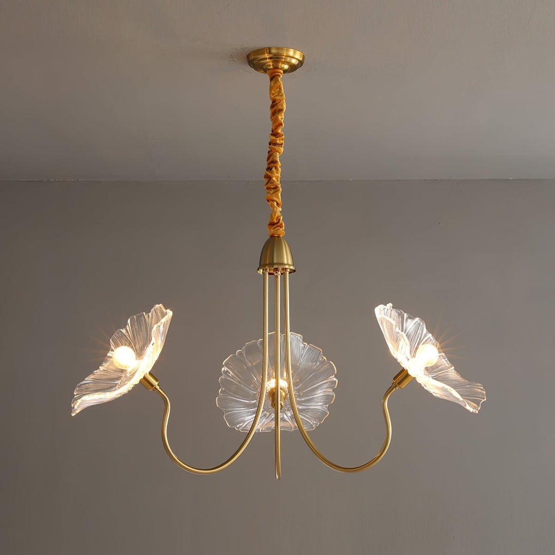 Delicate Lotus Leaf Chandelier