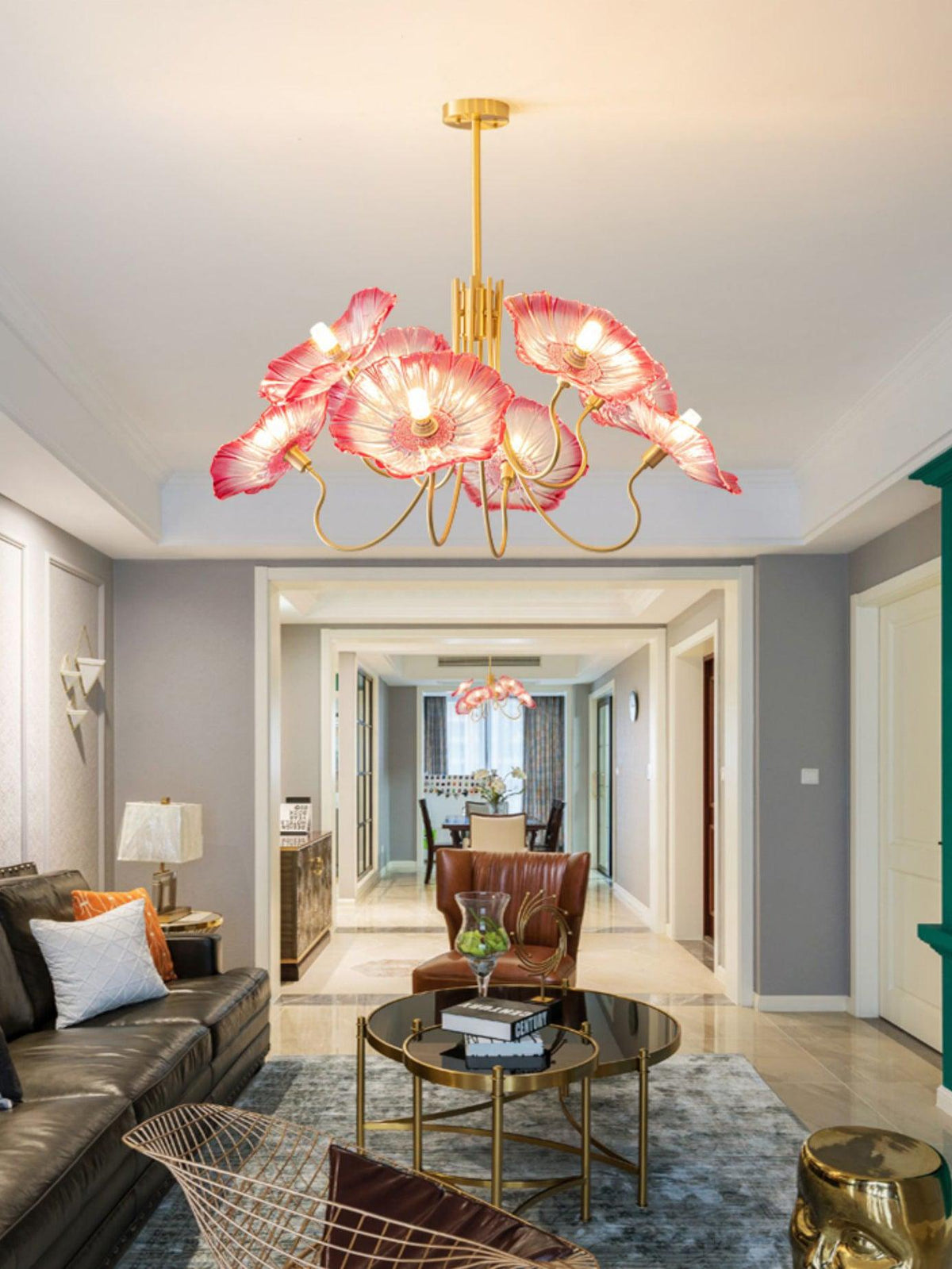 Delicate Lotus Leaf Chandelier