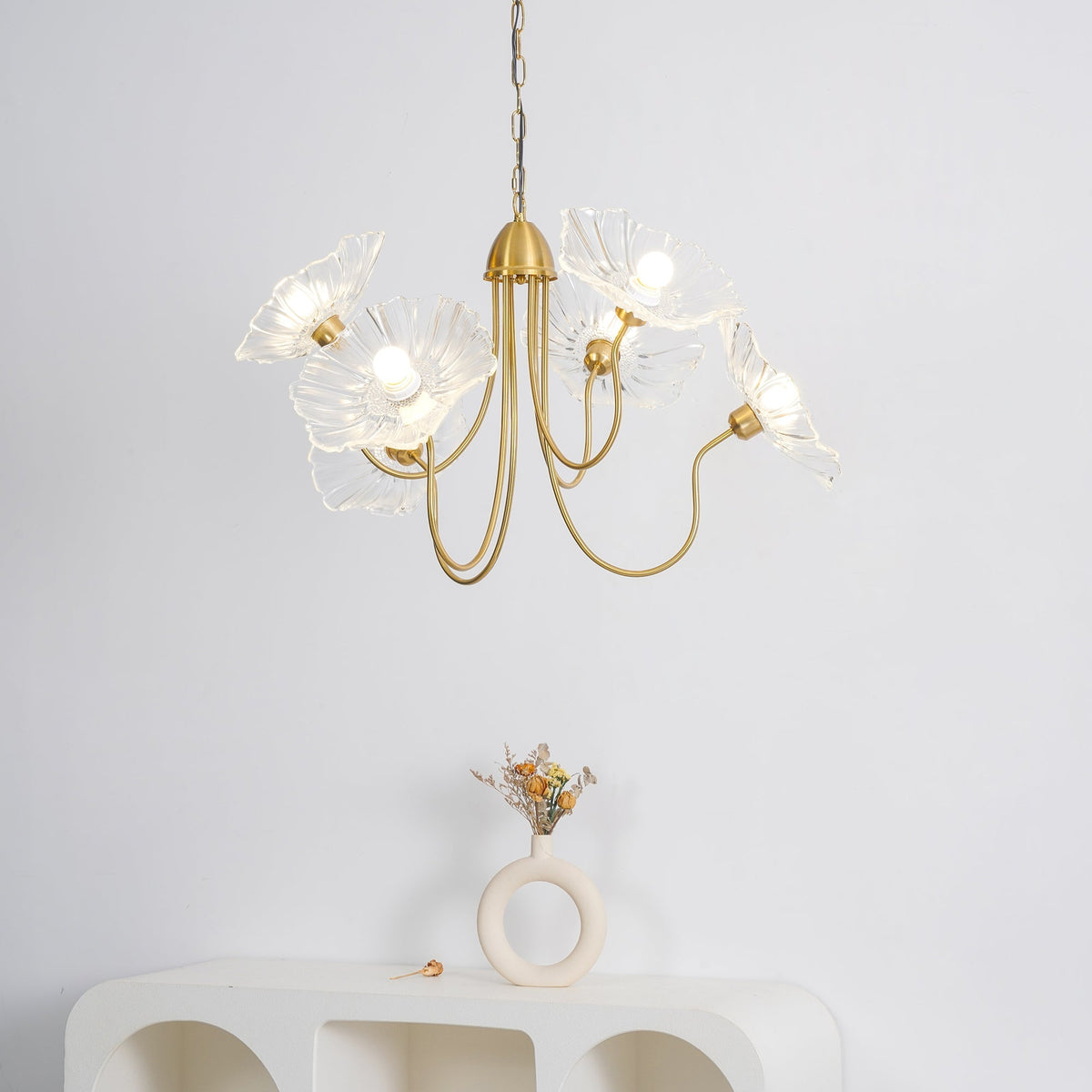Delicate Lotus Leaf Chandelier