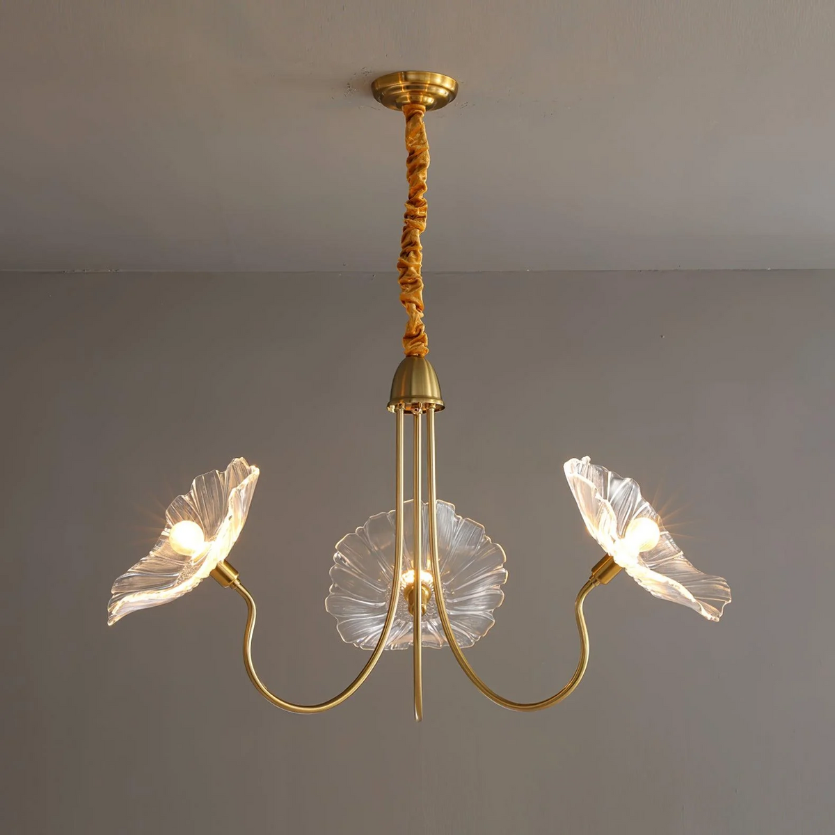 Delicate Lotus Leaf Chandelier
