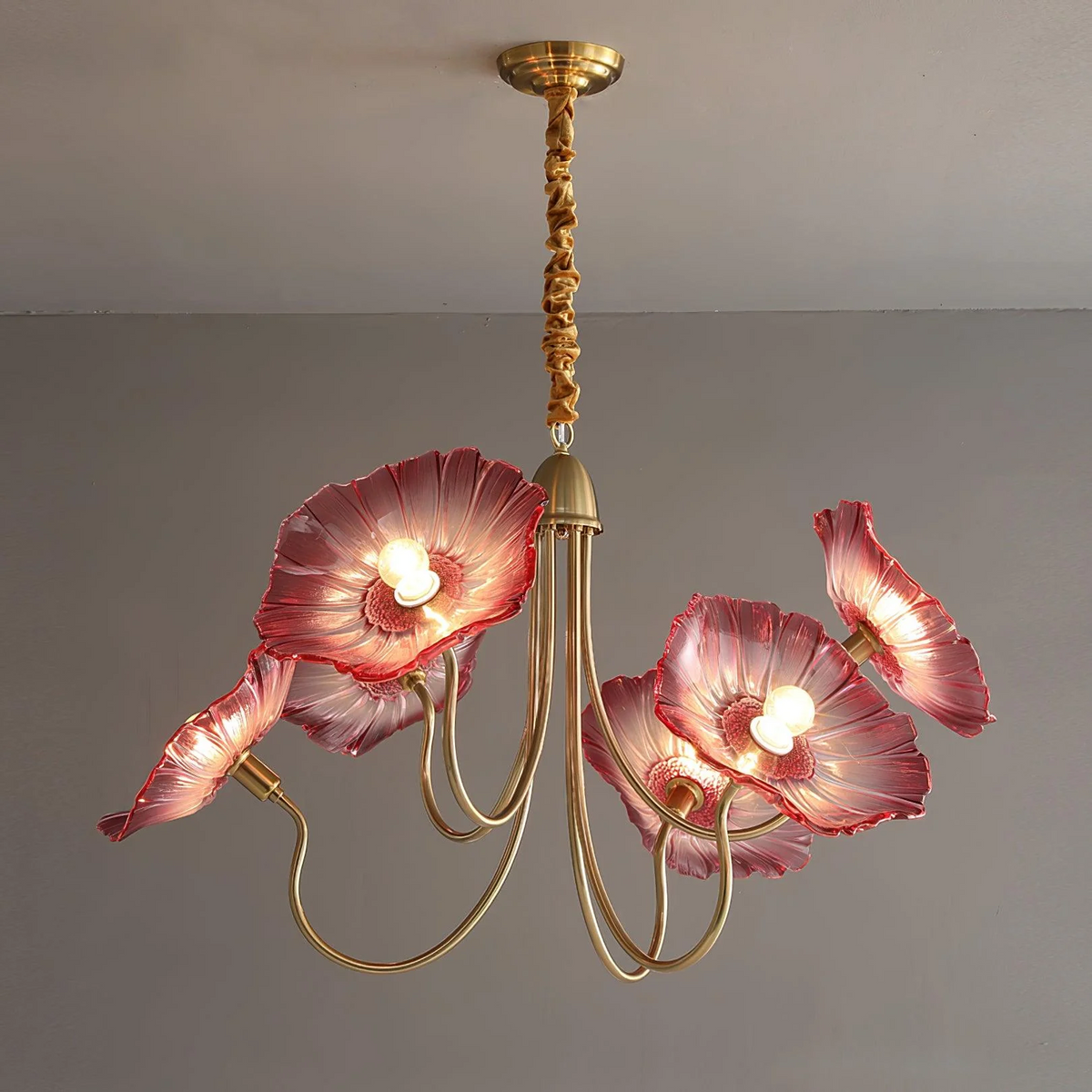Delicate Lotus Leaf Chandelier