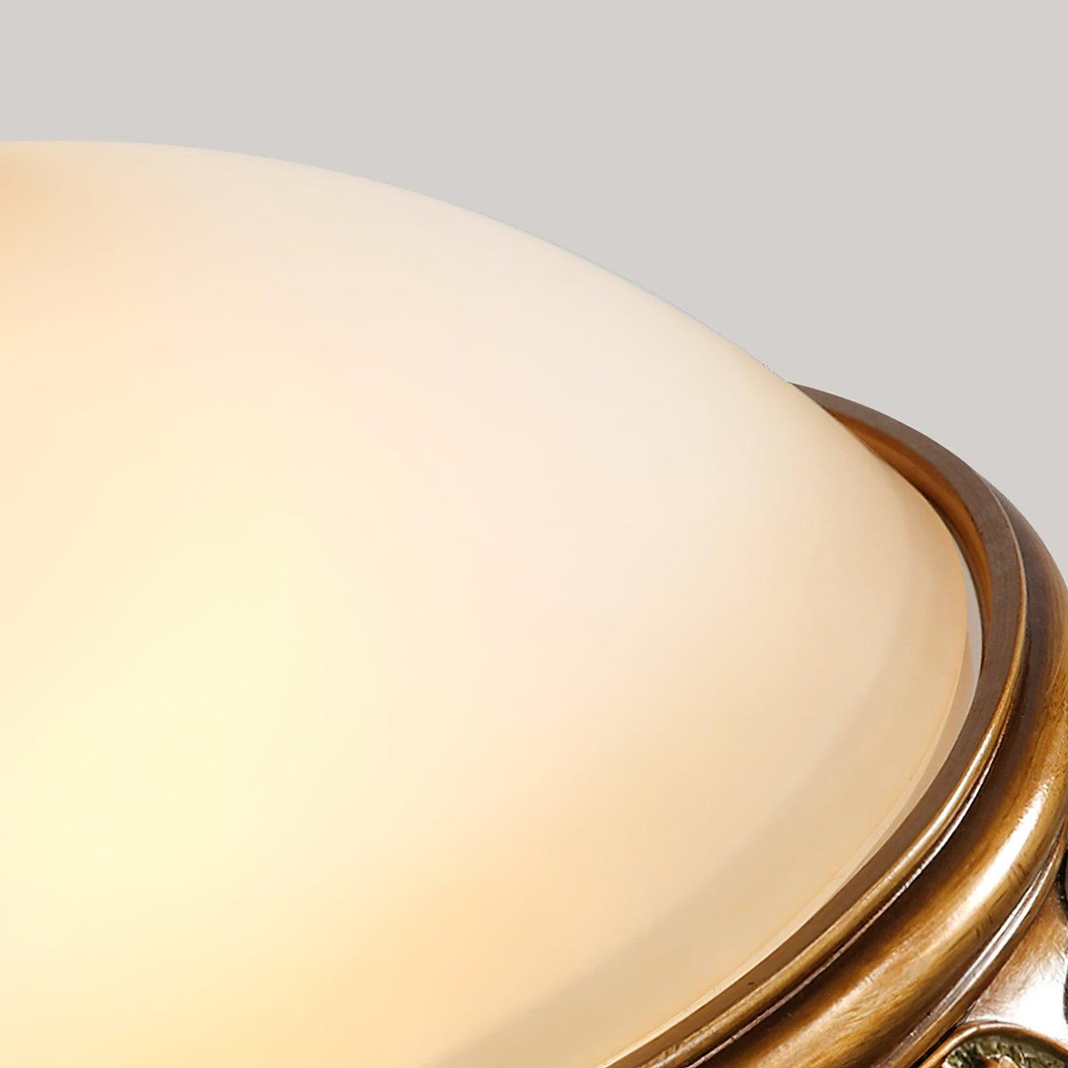 Deltana Resin Flush Mount Ceiling Light with Glass Accents