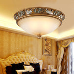Deltana Resin Flush Mount Ceiling Light with Glass Accents