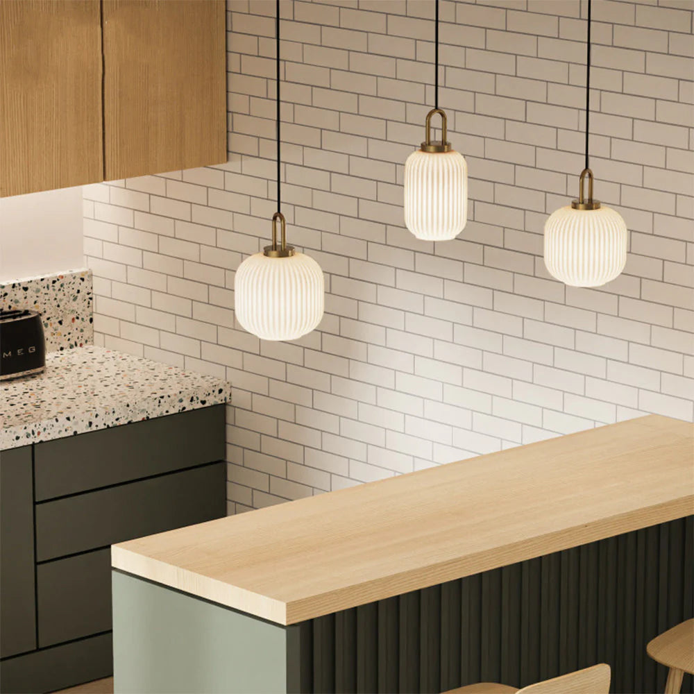 Modern Simple Clear Light Stripe Led Chandelier