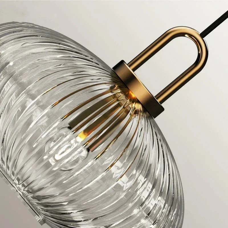 Modern Simple Clear Light Stripe Led Chandelier