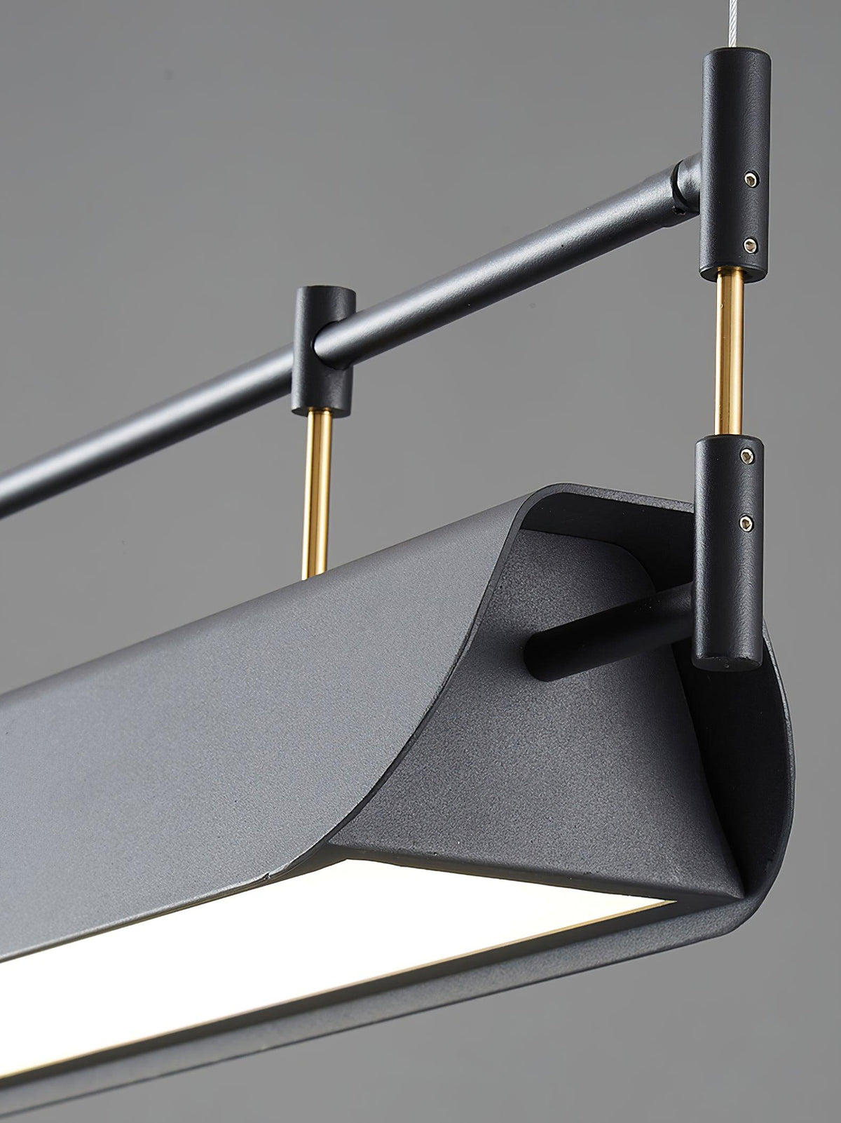 Dessau Modern Linear LED Chandelier in Black for Dining Room