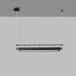 Dessau Modern Linear LED Chandelier in Black for Dining Room