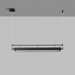 Dessau Modern Linear LED Chandelier in Black for Dining Room