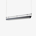 Dessau Modern Linear LED Chandelier in Black for Dining Room