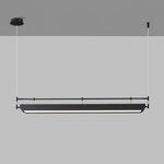 Dessau Modern Linear LED Chandelier in Black for Dining Room