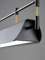 Dessau Modern Linear LED Chandelier in Black for Dining Room