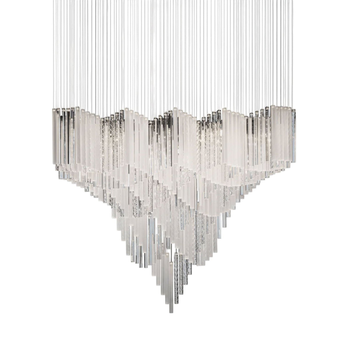 Diamond Cloud Crystal LED Chandelier, Modern Geometric Pendant Light for Dining Room and Hotel