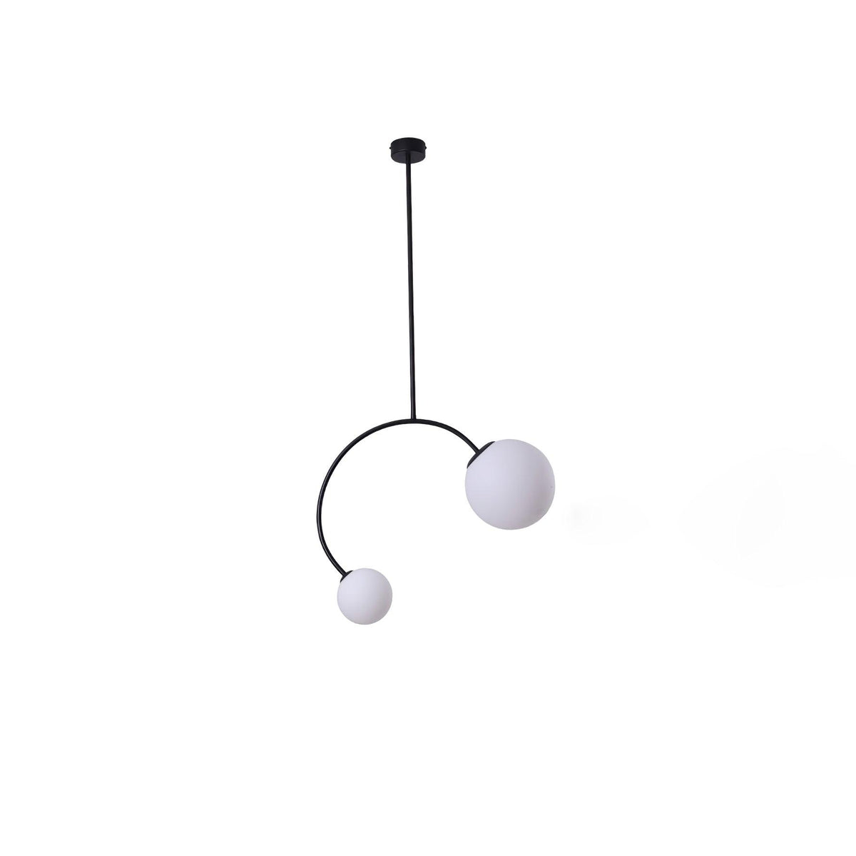 Balance Glass Pendant Light – Modern Brass & Black Designer Ceiling Lamp