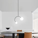 Balance Glass Pendant Light – Modern Brass & Black Designer Ceiling Lamp