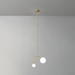 Balance Glass Pendant Light – Modern Brass & Black Designer Ceiling Lamp