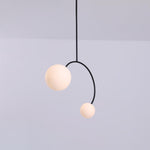 Balance Glass Pendant Light – Modern Brass & Black Designer Ceiling Lamp