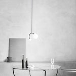 Balance Glass Pendant Light – Modern Brass & Black Designer Ceiling Lamp
