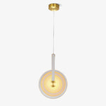 Paolo Castelli Disc Pendant Light in Gold Leaf Murano Glass
