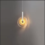Paolo Castelli Disc Pendant Light in Gold Leaf Murano Glass
