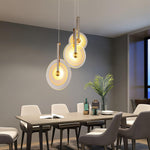 Paolo Castelli Disc Pendant Light in Gold Leaf Murano Glass
