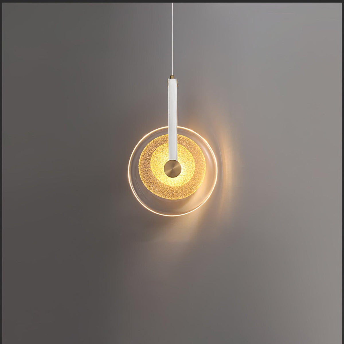 Paolo Castelli Disc Pendant Light in Gold Leaf Murano Glass