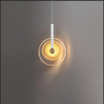 Paolo Castelli Disc Pendant Light in Gold Leaf Murano Glass