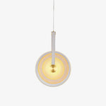 Paolo Castelli Disc Pendant Light in Gold Leaf Murano Glass